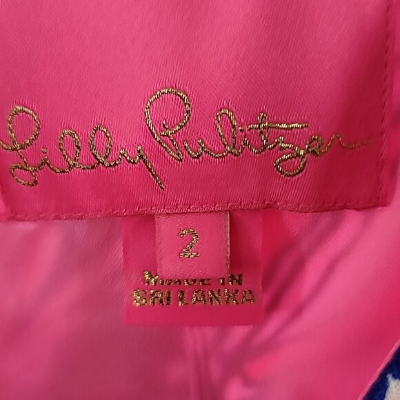 Lilly Pulitzer nwt Marla Romper SUN DRENCHED PINK TROPICS Pink Blue Floral Sz 2 - Picture 5 of 10